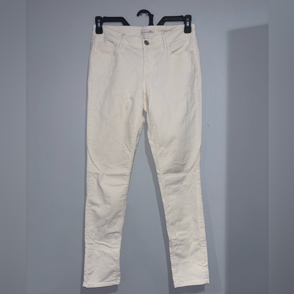 Ann Taylor Cream Skinny Jeans